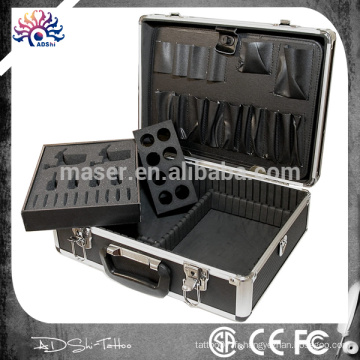 Valise de tatouage en aluminium portable / étuis de matériel de tatouage vide